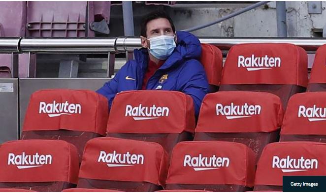 Messi benched by Barcelona for first time in over a year