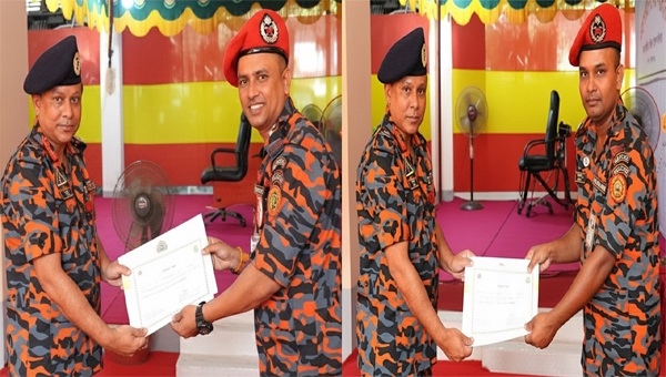 পুরস্কৃত হলেন সিলেট ফায়ার সার্ভিসের ১০ সদস্য