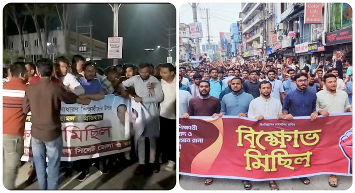 ‘গুপ্ত রাজনীতি’ ইস্যুতে উত্তাপ সিলেটেও, মুখোমুখি ছাত্রদল ও শিবির