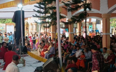 সিলেটের মহালক্ষ্মী ভৈরবী গ্রীবা মহাপীঠের বাসন্তী পূজায় ভক্তদের ঢল