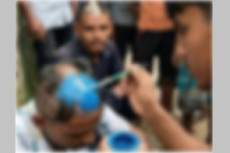 চুরির অভিযোগে মাথা ন্যাড়া করে আর্জেন্টিনার পতাকার আদলে নকশা