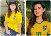 অপু-বুবলী দুজনই ব্রাজিল সমর্থক
